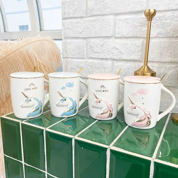 Golden Lining Unicorn Mug - Elegant Coffee Mugs For Unicorn Lovers