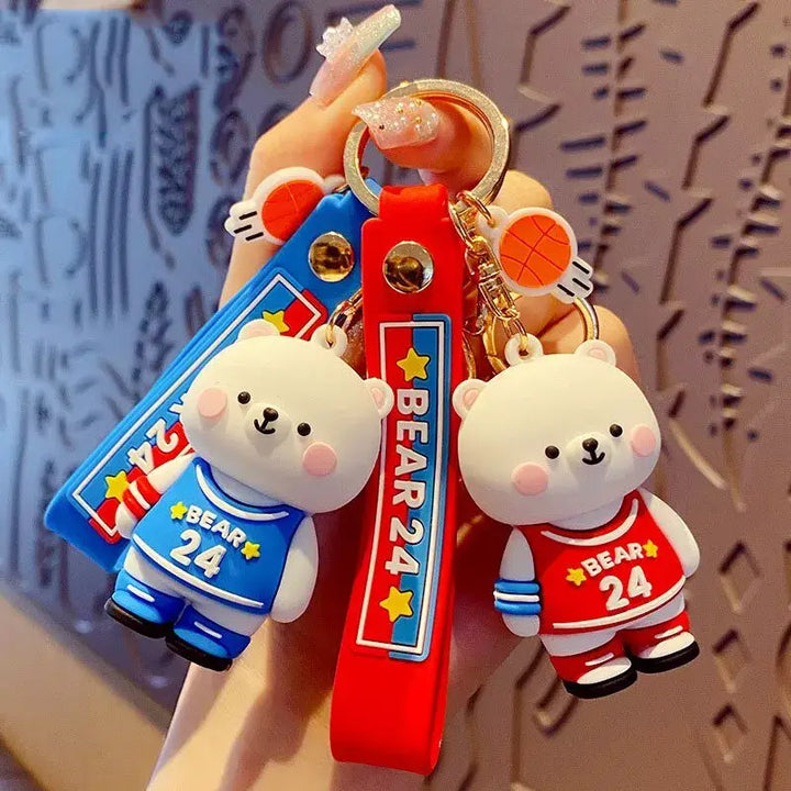 Kawaii Basketball Jersey Bear Kechain - Kawaii & Quirky Keychains