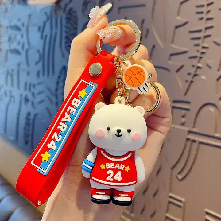 Kawaii Basketball Jersey Bear Kechain - Kawaii & Quirky Keychains