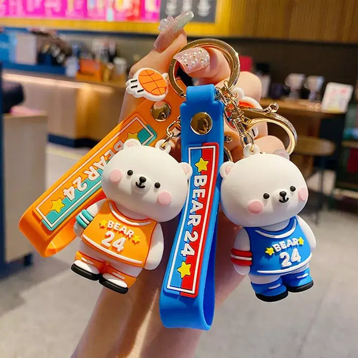 Kawaii Basketball Jersey Bear Kechain - Kawaii & Quirky Keychains