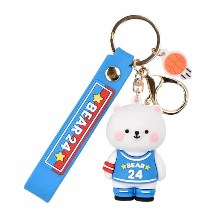 Kawaii Basketball Jersey Bear Kechain - Kawaii & Quirky Keychains