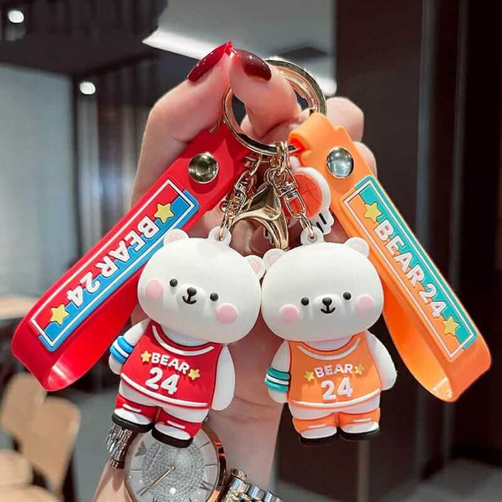 Kawaii Basketball Jersey Bear Kechain - Kawaii & Quirky Keychains