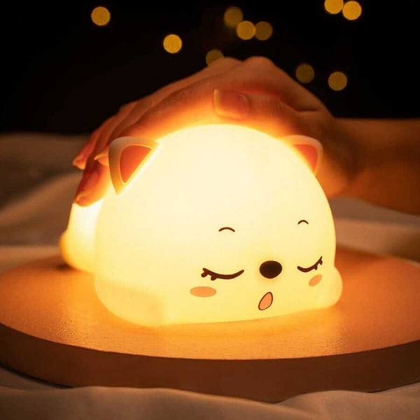Kawaii Blushing Cat Touch Lamp - Quirky & Cute Lamps For Gifts in India