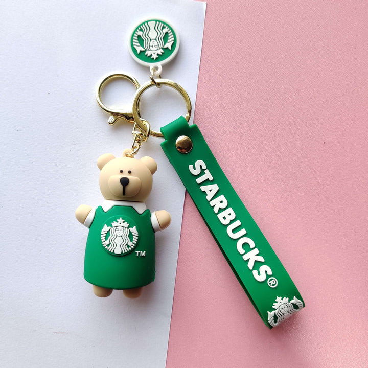 Kawaii Starbucks Bear Keychain - Kawaii & Quirky Keychains in India