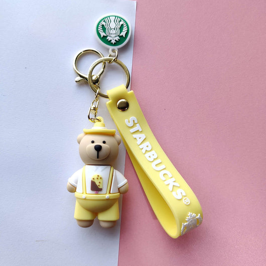 Kawaii Starbucks Bear Keychain - Kawaii & Quirky Keychains in India