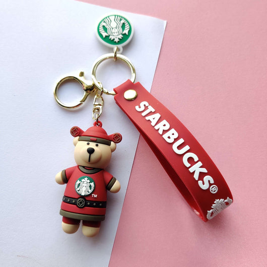 Kawaii Starbucks Bear Keychain - Kawaii & Quirky Keychains in India