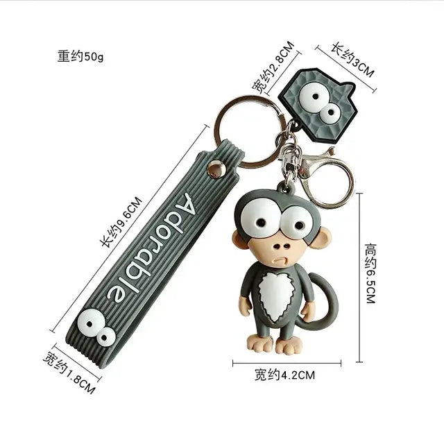 Mad Eye Monkey Keychain - Quirky and Funny Keychains in India