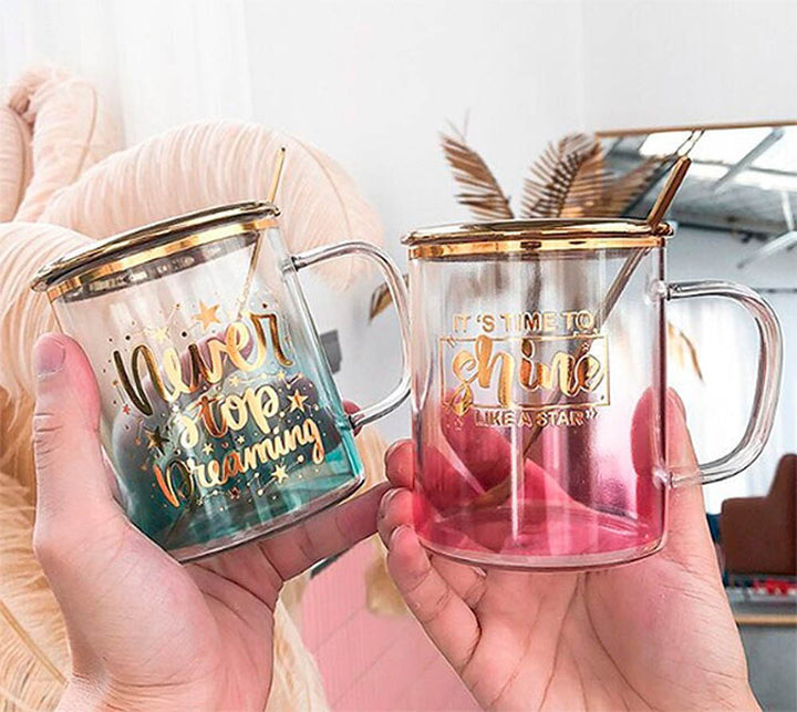 Motivational Glass Mug - Elegant & Stylish Mugs For All Coffee Lovers