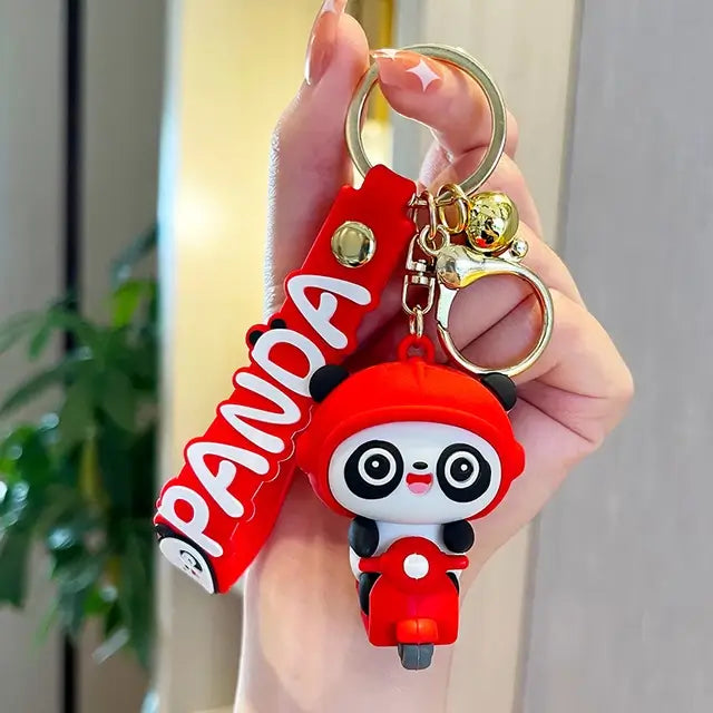 Panda Scooter Keychain - Unique & Kawaii Panda Keychains