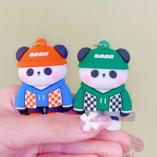 Panda in Hoodie Keychain - Kawaii Panda & Animal Keychains