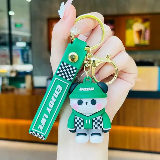 Panda in Hoodie Keychain - Kawaii Panda & Animal Keychains
