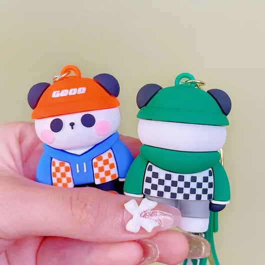 Panda in Hoodie Keychain - Kawaii Panda & Animal Keychains