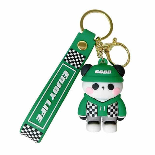 Panda in Hoodie Keychain - Kawaii Panda & Animal Keychains