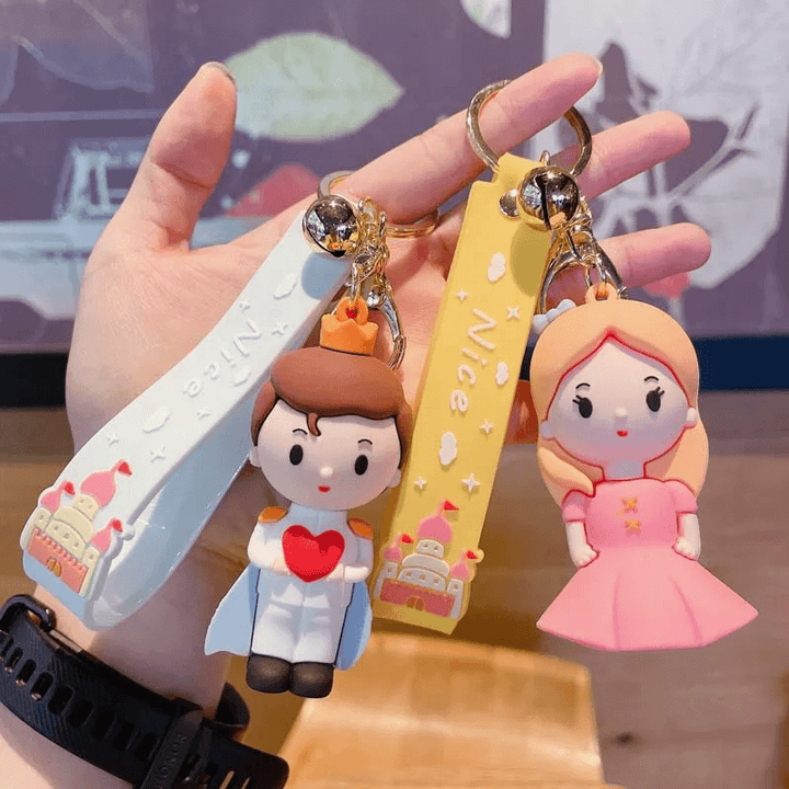 Princess & Prince Keychain - Kawaii keychains for Couples
