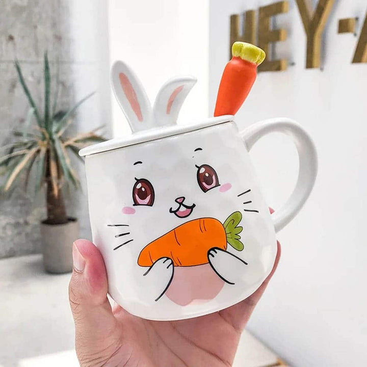 Kawaii Rabbit Carrot Mug - Cute & Quirky Mugs For All Coffee Lovers
