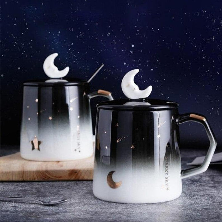 Sleeping Moon Galaxy Mug - Cute & Quirky Coffee Mug For All Dreamers