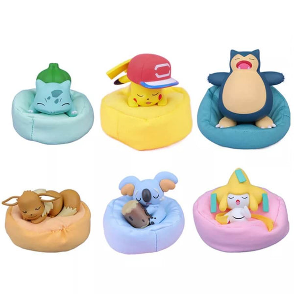Sleeping Pokemon Figure Set - Get your favorite Pokemons in Kawaii form