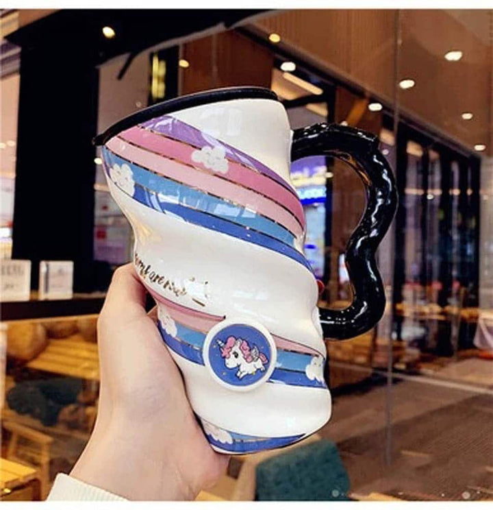 Spiral Unicorn Tall Mug - Cute & Quirky Coffee Mug For Unicorn Lovers