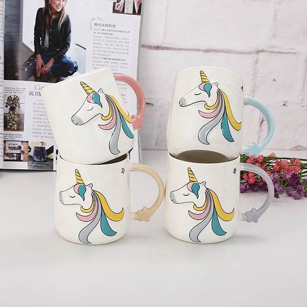 Unicorn Star Handle Mug - Cute & Quirky Coffee Mug For Unicorn Lovers