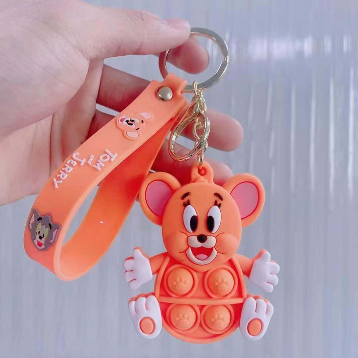 Tom & Jerry Pop It Keychain - Cute and Fun Cartoon Keychains
