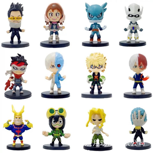 My Hero Academia Mini Action Figures - Set Of 12- Kawaii Anime Figurines