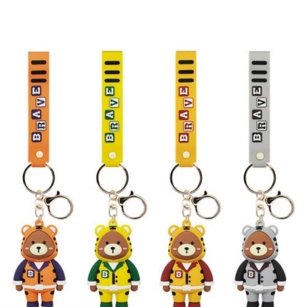 Brave Hoodie Bear Keychain - Single Piece
