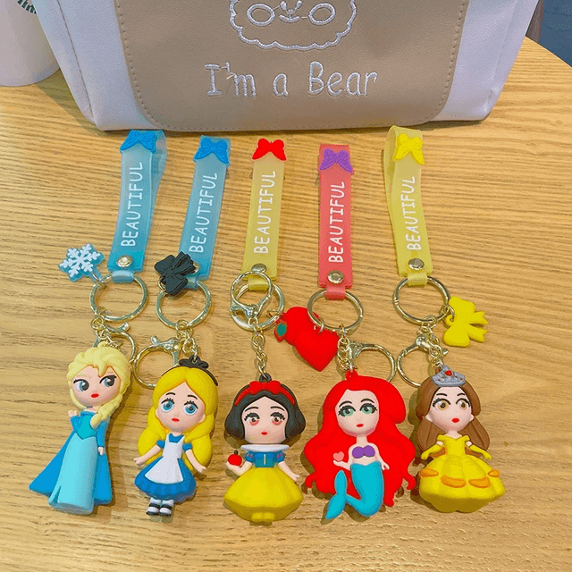 Beautiful Princess 3D Keychain - Princess Keychain Available In India