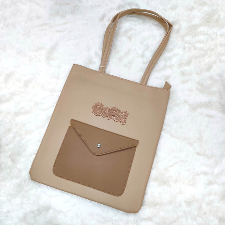 Brown Furry OOPS! Shopper Bag - Cute Bags For Women In India