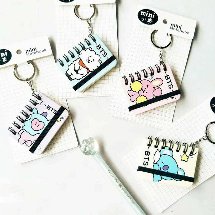 BT21 Mini Diary with Keyring - BT21 Merchandise in India