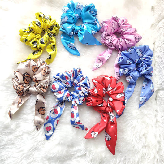 BT21 Bow Scrunchies - BT21 Merchandise in India For BTS Army