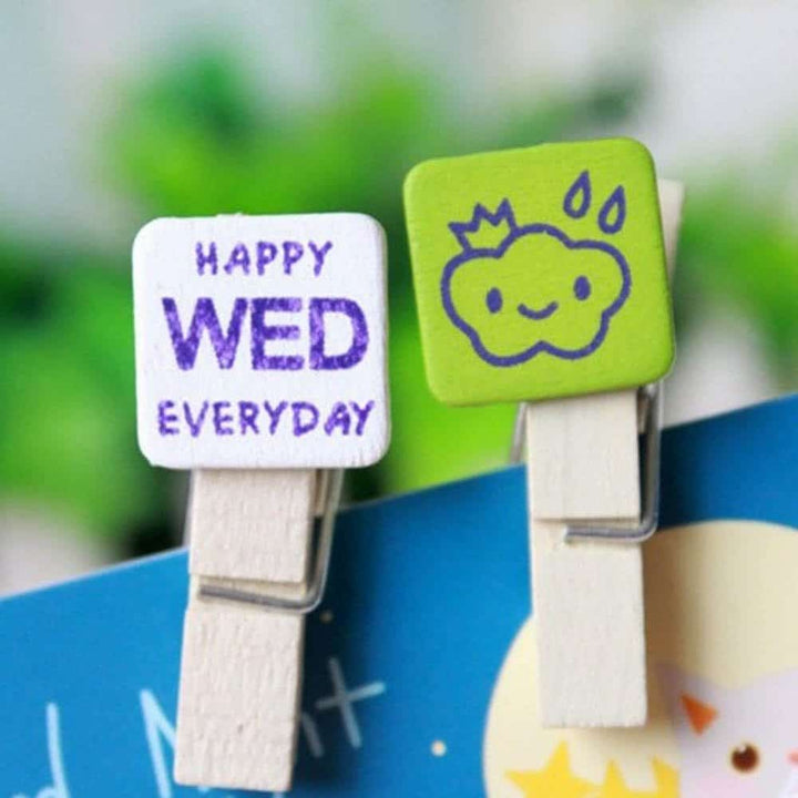 DOTW Wooden Paper Clips - Cute & Quirky Clips For Stationery Lovers