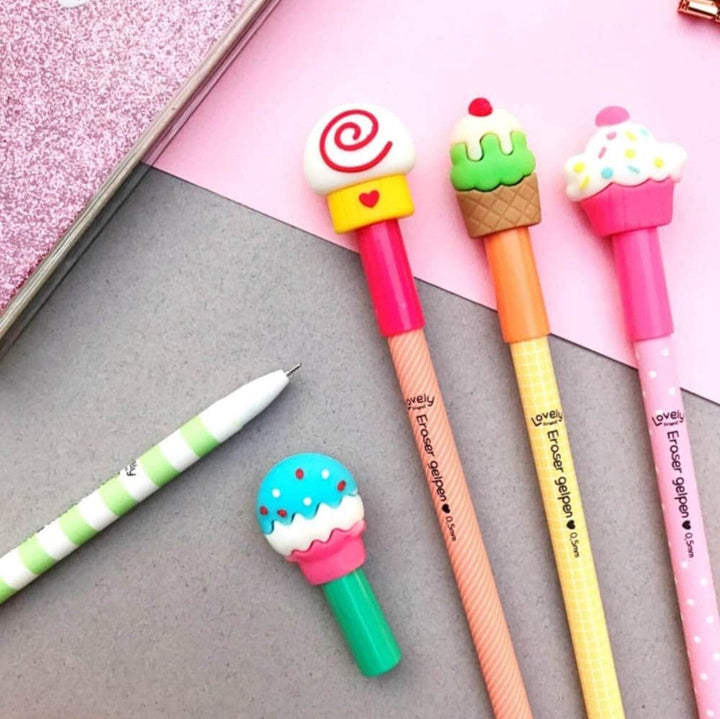Dessert Eraser Pen Cute & Quirky Pen Perfect For All Stationery Hoarder