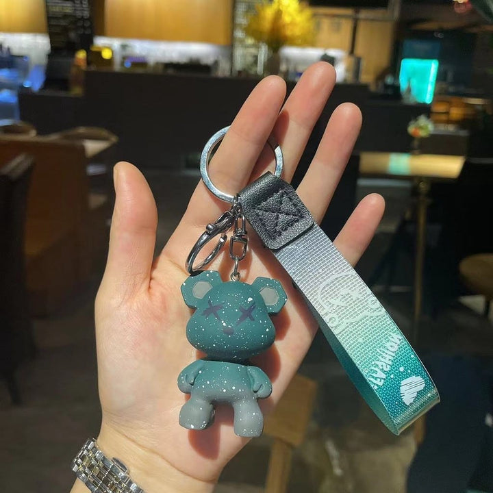 Dual Shaded XX Bear Keychain
