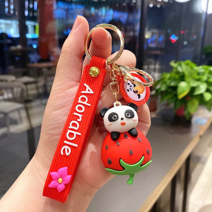 Fruit Panda Keychain - Cute & Quirky Panda Gift Keychains in India