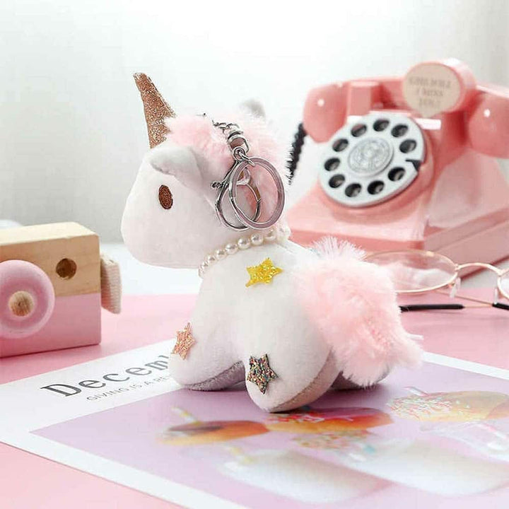 Glamorous Unicorn Soft-Toy Keyring - Cute Soft Toy For Unicorn Lovers