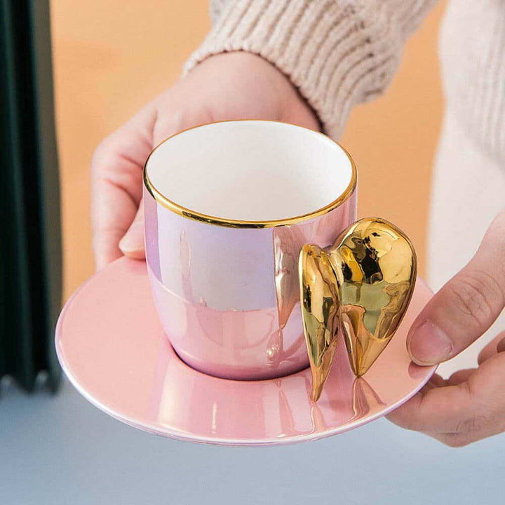 Golden Angel Wings Mug - Kawaii & Quirky Coffee Mug in India