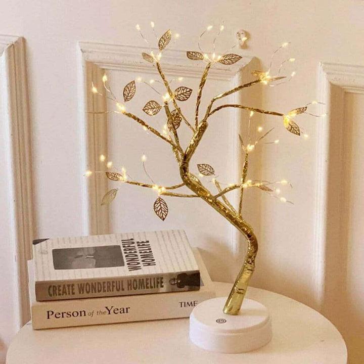 Golden LED Shimmer Tree - Décor Lights For Gifts In India
