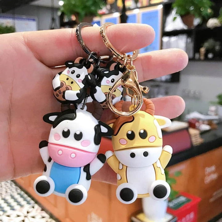 Kawaii Cow Keychain - Cute & Quirky Keychain For Unique Gifts in India