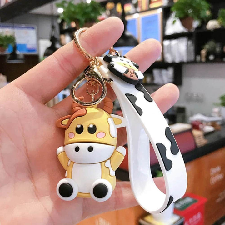 Kawaii Cow Keychain - Cute & Quirky Keychain For Unique Gifts in India