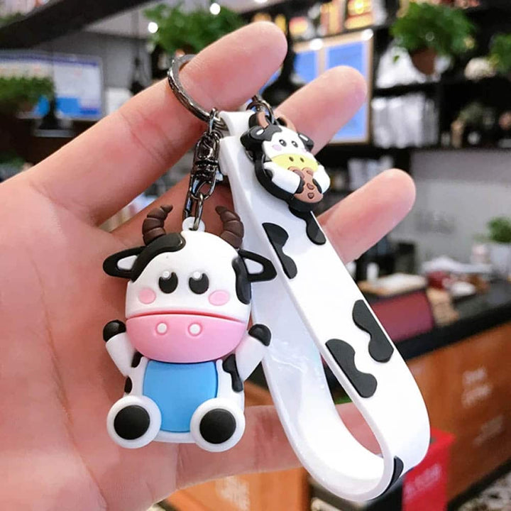 Kawaii Cow Keychain - Cute & Quirky Keychain For Unique Gifts in India