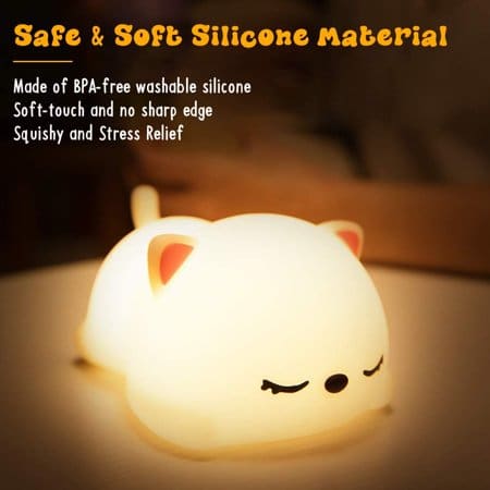 Kawaii Sleeping Cat Touch Lamp - Quirky & Cute Lamps For Gifts in India