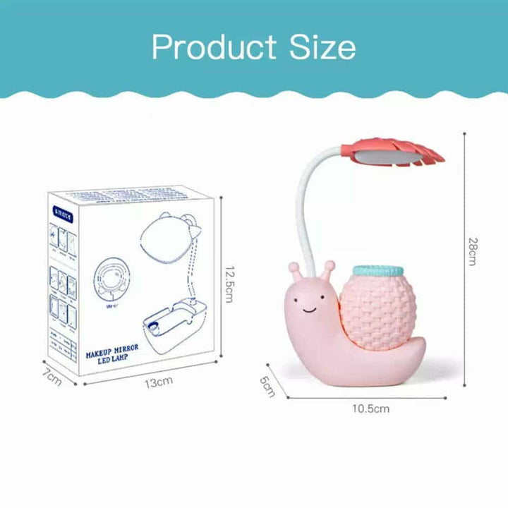 Kawaii Snail Desk Lamp with Pen Stand - Cute Study Lamp in India