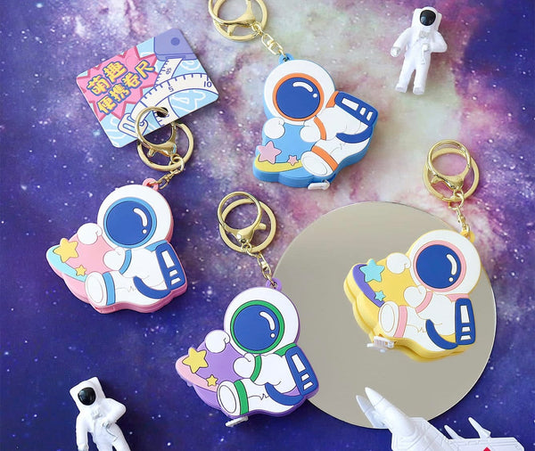 Kawaii Space Astronaut Measuring Tape Keychain Available In India