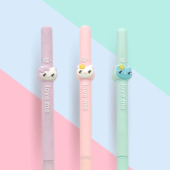 Love Me Kitty Pen | Kawaii & Quirky Pastel Color Kitty Pens