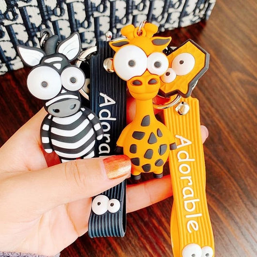 Mad Eye Animal Keychain