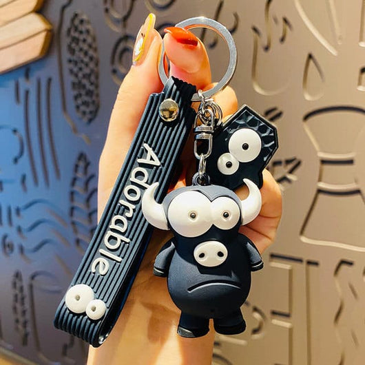 Mad Eye Animal Keychain