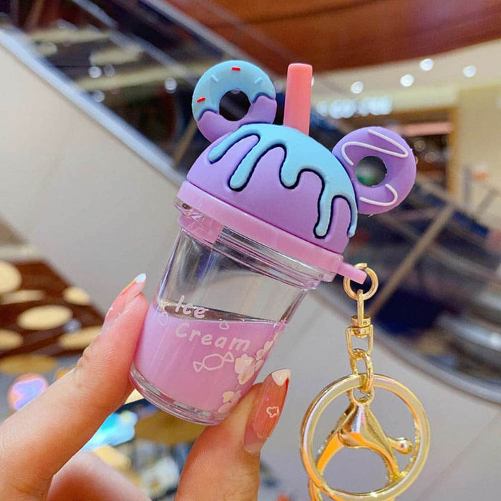 Melting Donut Quicksand Keychain - Kawaii & Quirky Keychains in India