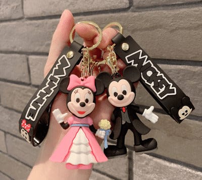 Mickey & Minnie Wedding Dress-Up Keychain