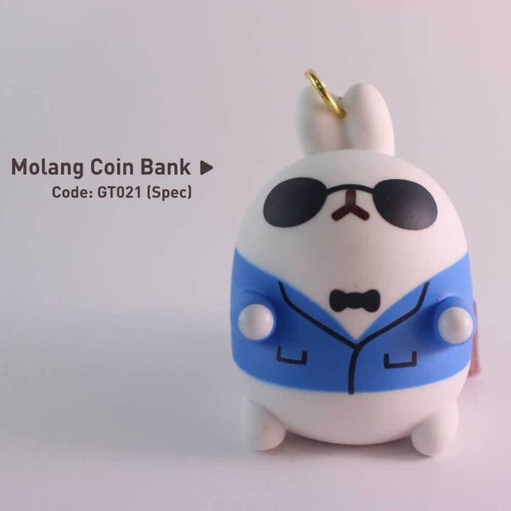 Molang Coin Bank with Hook - Kawaii Charachter Keychain In India