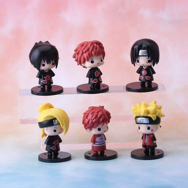 Naruto Chibi Pop Mini Action Figures - Set Of 6 - Set B